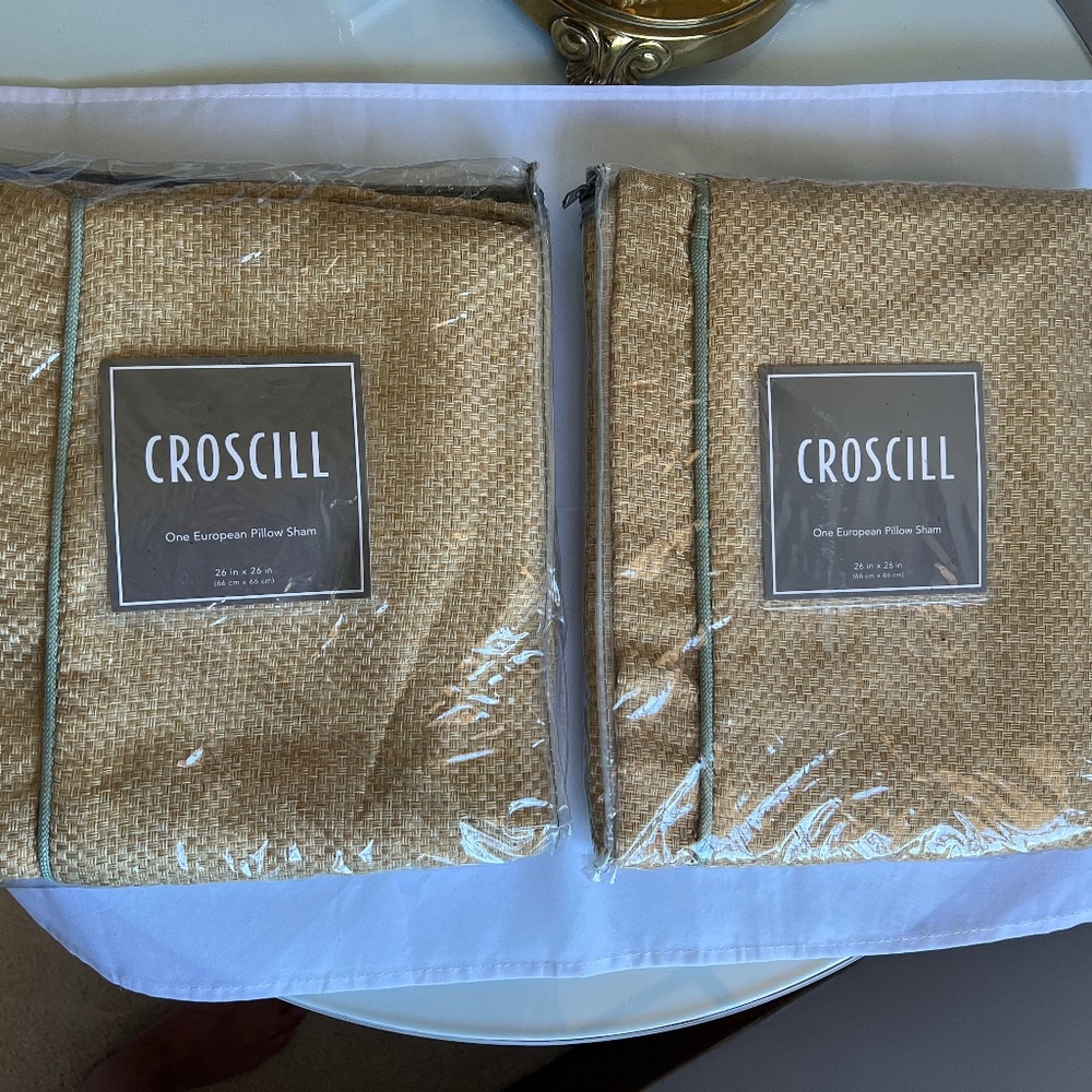 2 Croscill Normandy European Pillow Sham 26 in X 26 in